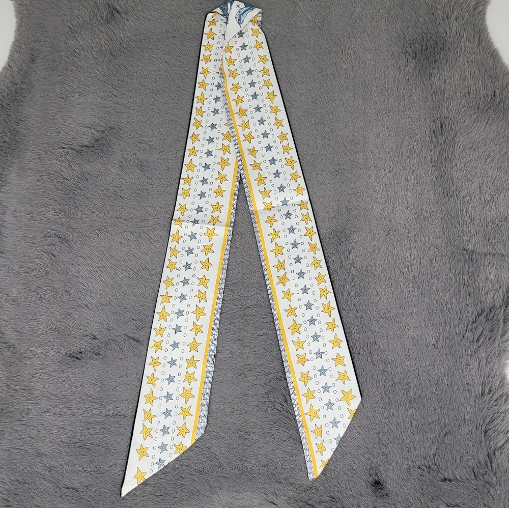 New Tarot Cards Silk Skinny Scarf Twilly 'Star' - Picture 7 of 7